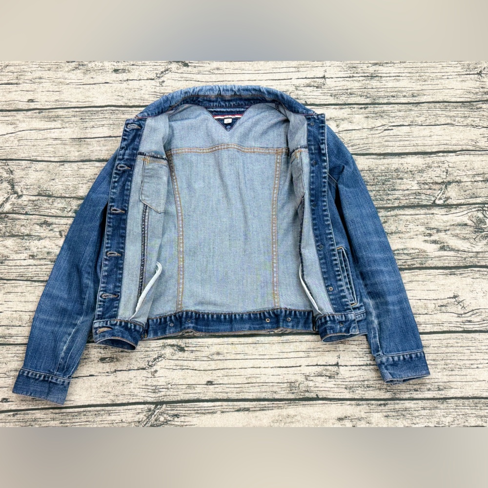Women's Tommy Hilfiger Denim Button-up Jacket, Blue Size Small - Picture 11 of 13